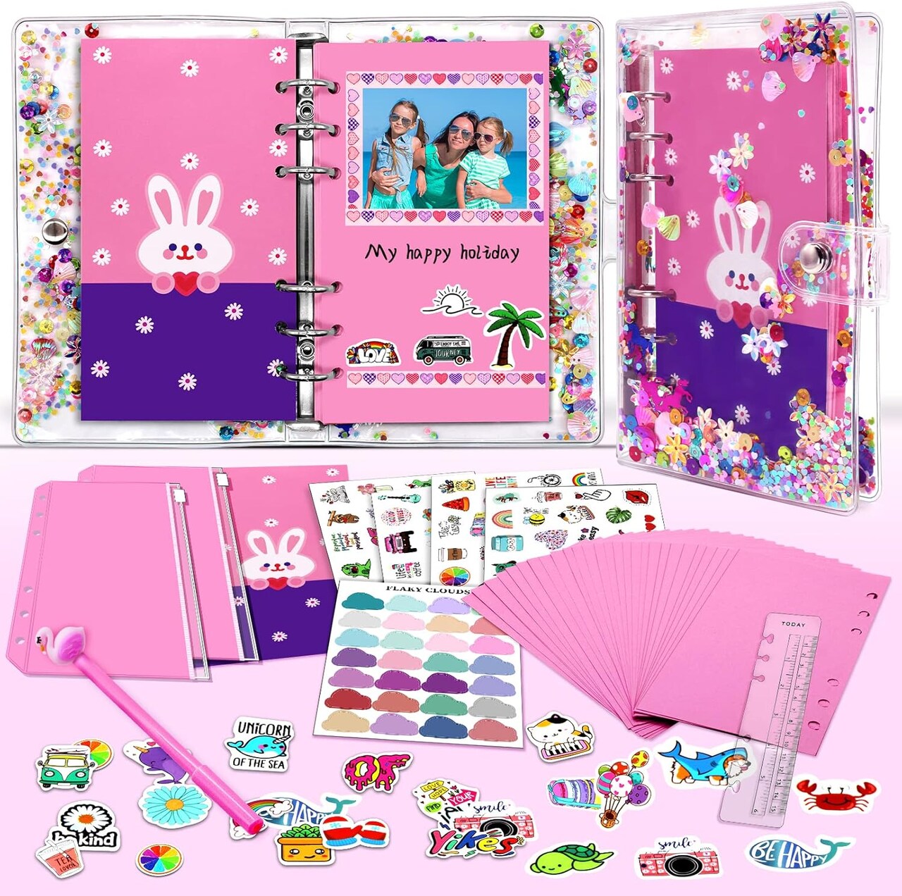 DIY Journal Kit for Girls (transparent) 7.09 x 4.72 x 0.79 inches